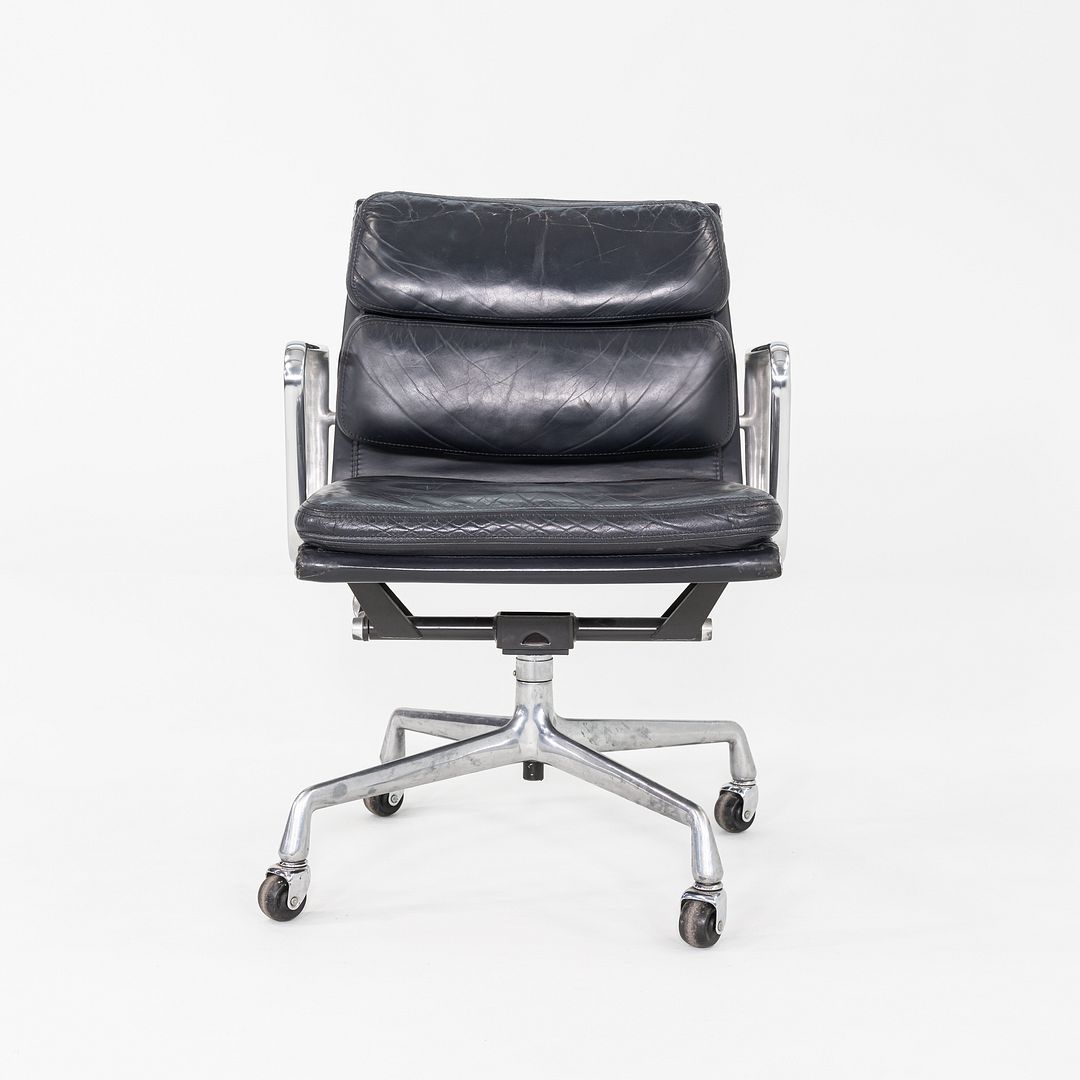 1989 Herman Miller Eames Soft Pad Management Desk Chair Black Leather 7x Avail