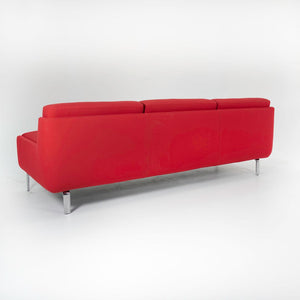 2008 Three-Seat Sofa Low Arm by Arik Levy for Bernhardt Design in Red Fabric 3x Available