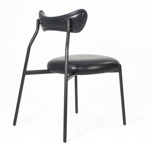 2019 Dragonfly Dining Chair by District Eight in Black Leather 3x Available