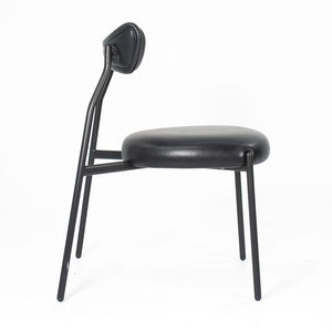 2019 Dragonfly Dining Chair by District Eight in Black Leather 3x Available