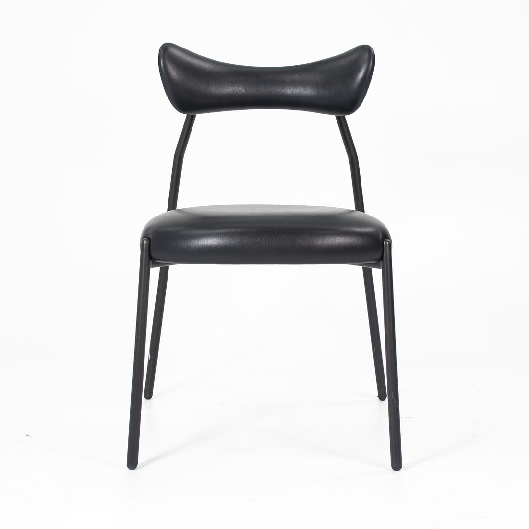 2019 Dragonfly Dining Chair by District Eight in Black Leather 3x Available