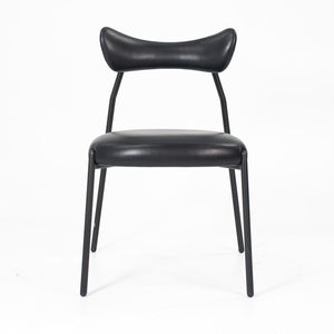 2019 Dragonfly Dining Chair by District Eight in Black Leather 3x Available