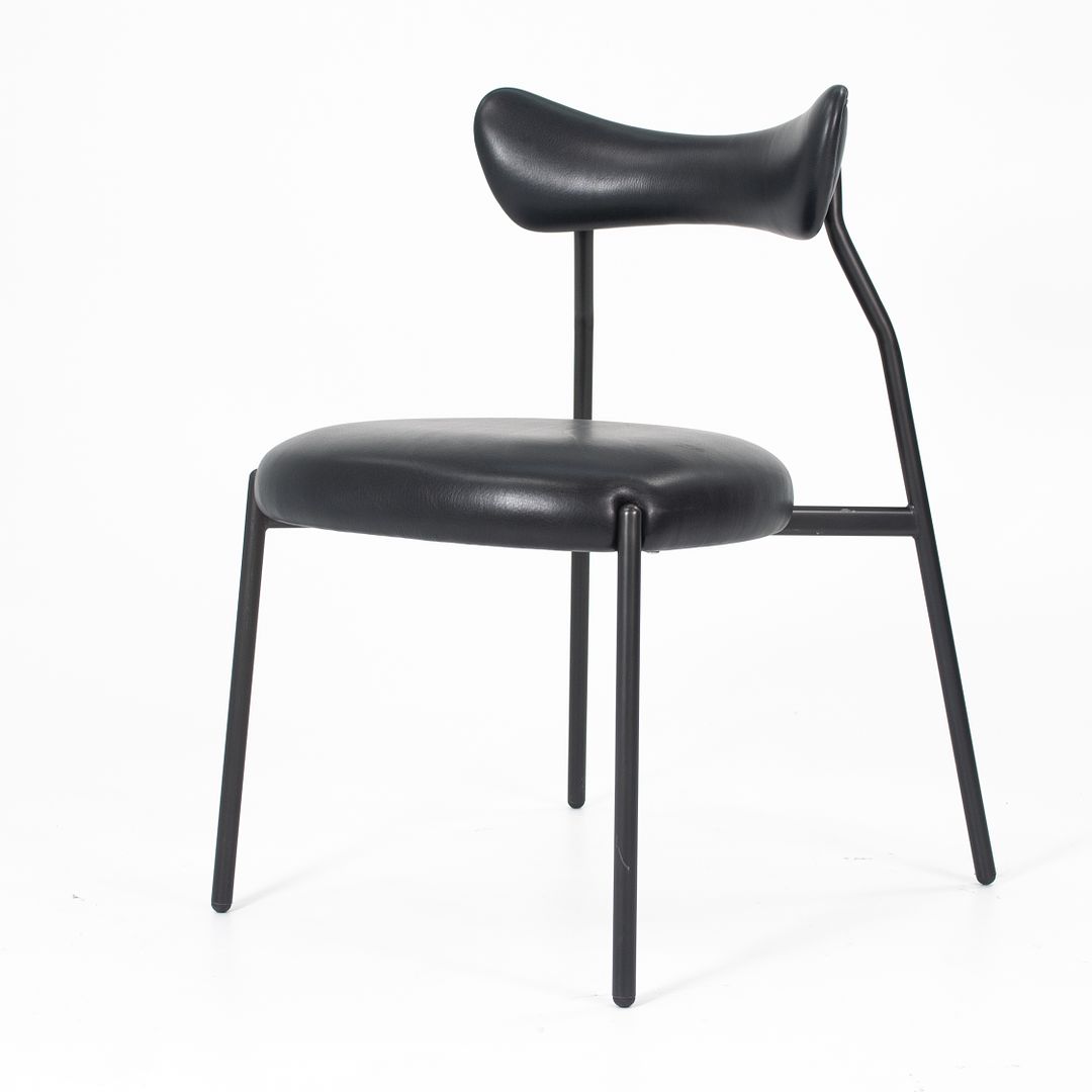 2019 Dragonfly Dining Chair by District Eight in Black Leather 3x Available