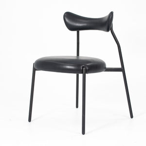2019 Dragonfly Dining Chair by District Eight in Black Leather 3x Available