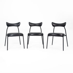 2019 Dragonfly Dining Chair by District Eight in Black Leather 3x Available