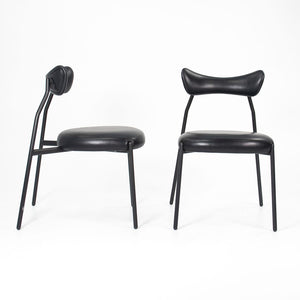 2019 Dragonfly Dining Chair by District Eight in Black Leather 3x Available