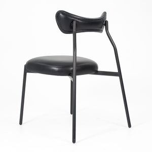 2019 Dragonfly Dining Chair by District Eight in Black Leather 3x Available