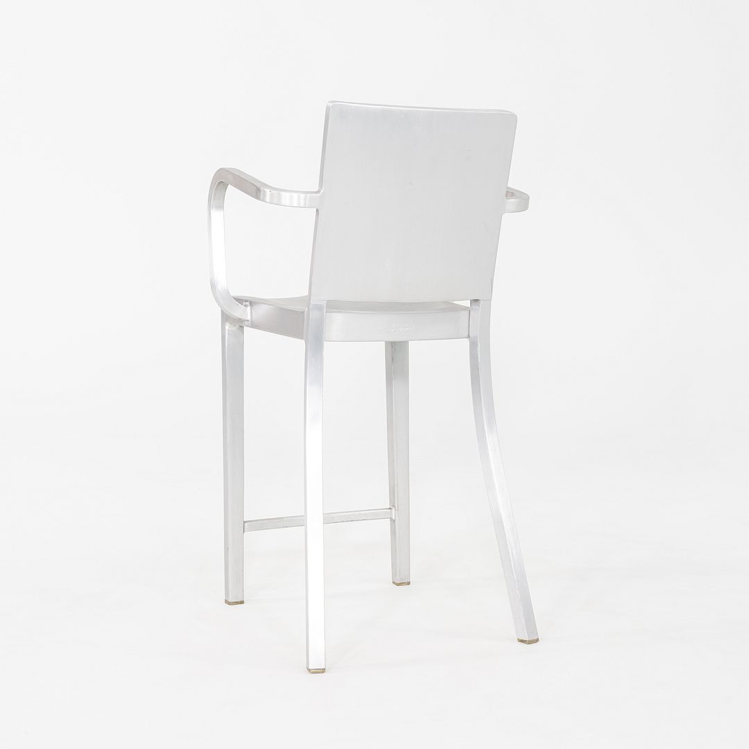 2010s Pair of Philippe Starck for Emeco Hudson Counter Stool in Brushed Aluminum