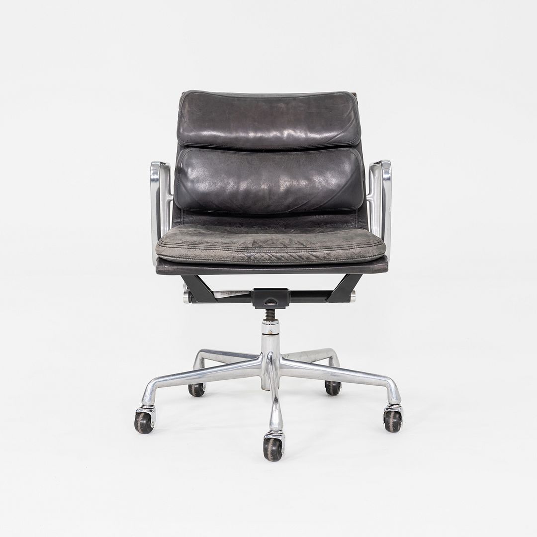 1994 Herman Miller Eames Soft Pad Management Desk Chair Black Leather Upholstery