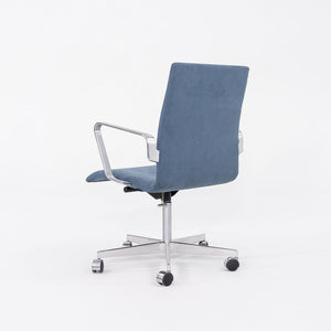 2023 Arne Jacobsen for Fritz Hansen Low Oxford Desk Chairs in Blue Suede 12+ Available