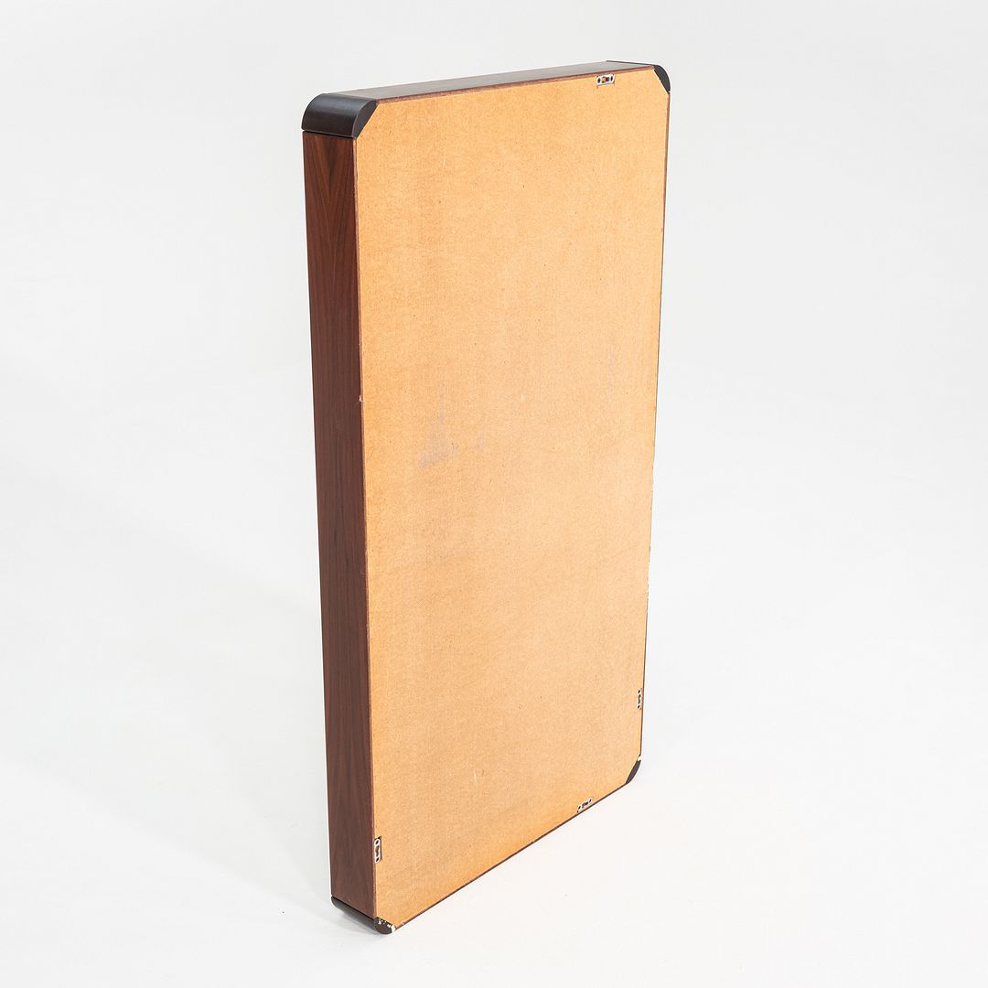 1970s Danish Modern Rosewood Mirror with Rounded Edges 27.5 x 51 x 4 inches