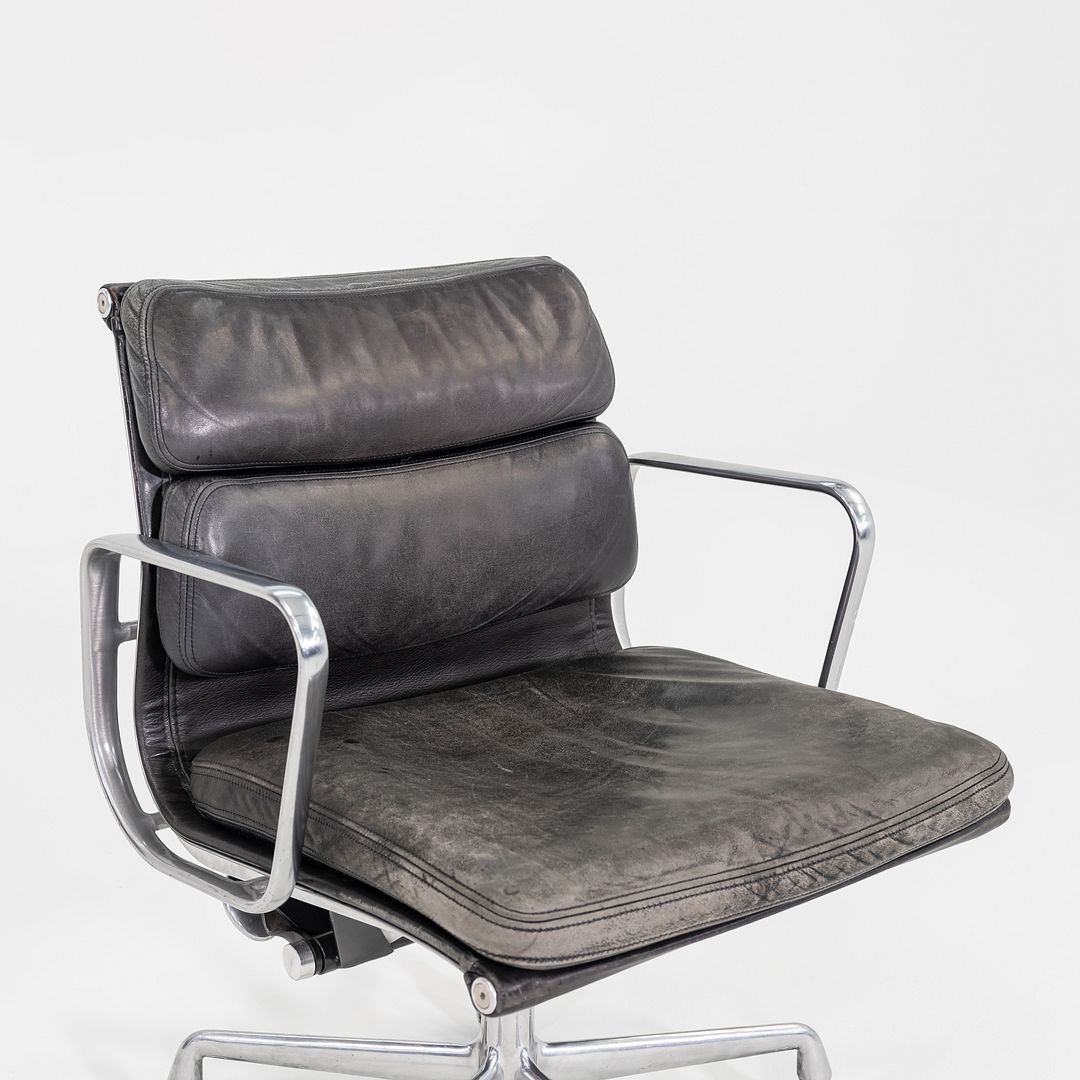 1994 Herman Miller Eames Soft Pad Management Desk Chair Black Leather Upholstery