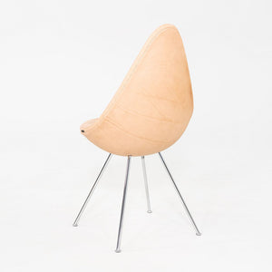 2024 Arne Jacobsen for Fritz Hansen Drop Dining Chair Rustic Leather Upholstery