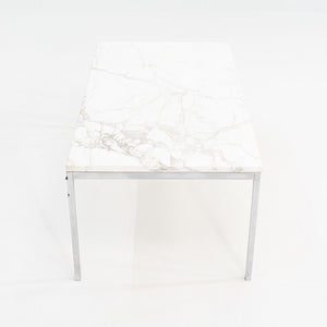 1960s Florence Knoll Marble and Chromed Steel Coffee Table 45 x 23 x 17 inches