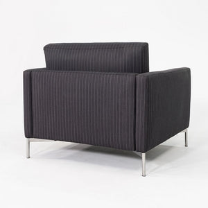 2008 Piero Lissoni for Knoll Divina Lounge Chair with Black Pinstripe Fabric