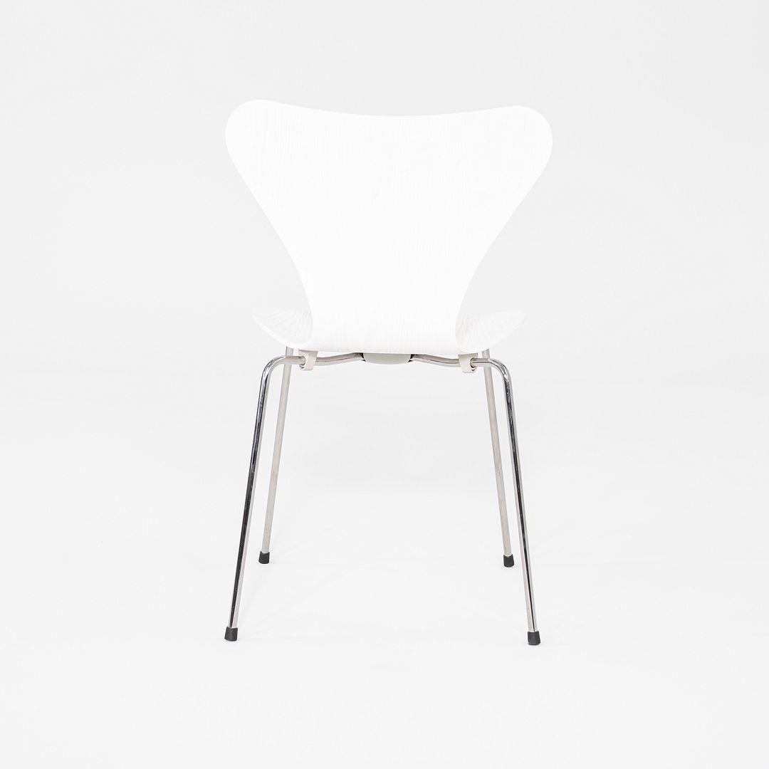 2020s Arne Jacobsen for Fritz Hansen Series 7 Chair Painted Ash w/ Chrome Base