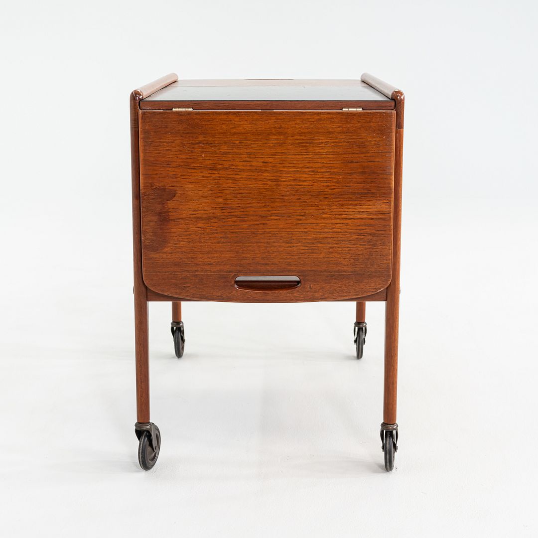 1970s Yngve Ekstrom for Kallemo of Sweden Teak Thea Bar / Serving Cart 17x26"