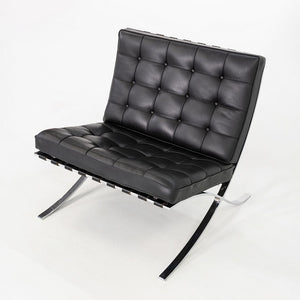 2010s Mies van der Rohe for Knoll Barcelona Lounge Chair Black Leather & Chrome