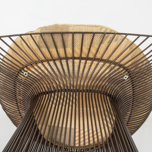 1970s Warren Platner for Knoll Dining Arm Chair in Bronze with Original Fabric