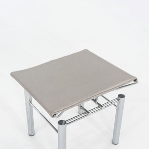 1980s Hans Ullrich Bitsch 8600 Stool / Ottoman for Kusch & Co. w/ Grey Leather