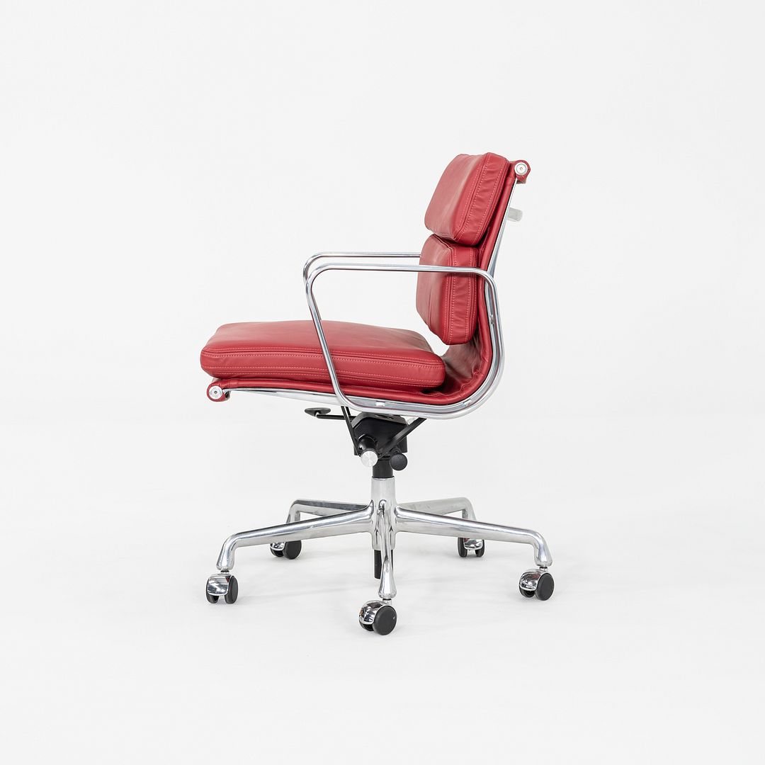 SOLD 2010s Herman Miller Eames Soft Pad Management Desk Chair Red Leather Upholstery