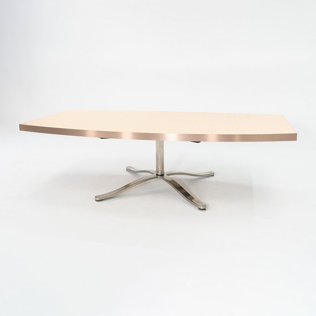 2004 Nicos Zographos Custom Conference Table in Wood with Stainless Steel Base