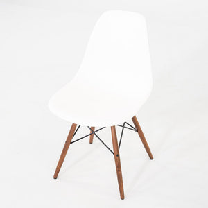 2021 Herman Miller Eames DSW Dining Side Chair in White w/ Walnut Base 12x Avail