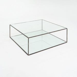 C. 1980 Alberto Coffee Table by Dux of Sweden, Steel Frame with Glass Top, 48"