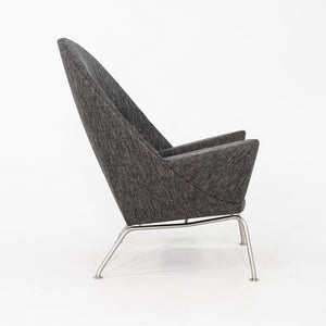 2022 CH468 Oculus Lounge Chair and Ottoman by Hans Wegner for Carl Hansen Grey Fabric 3x Available
