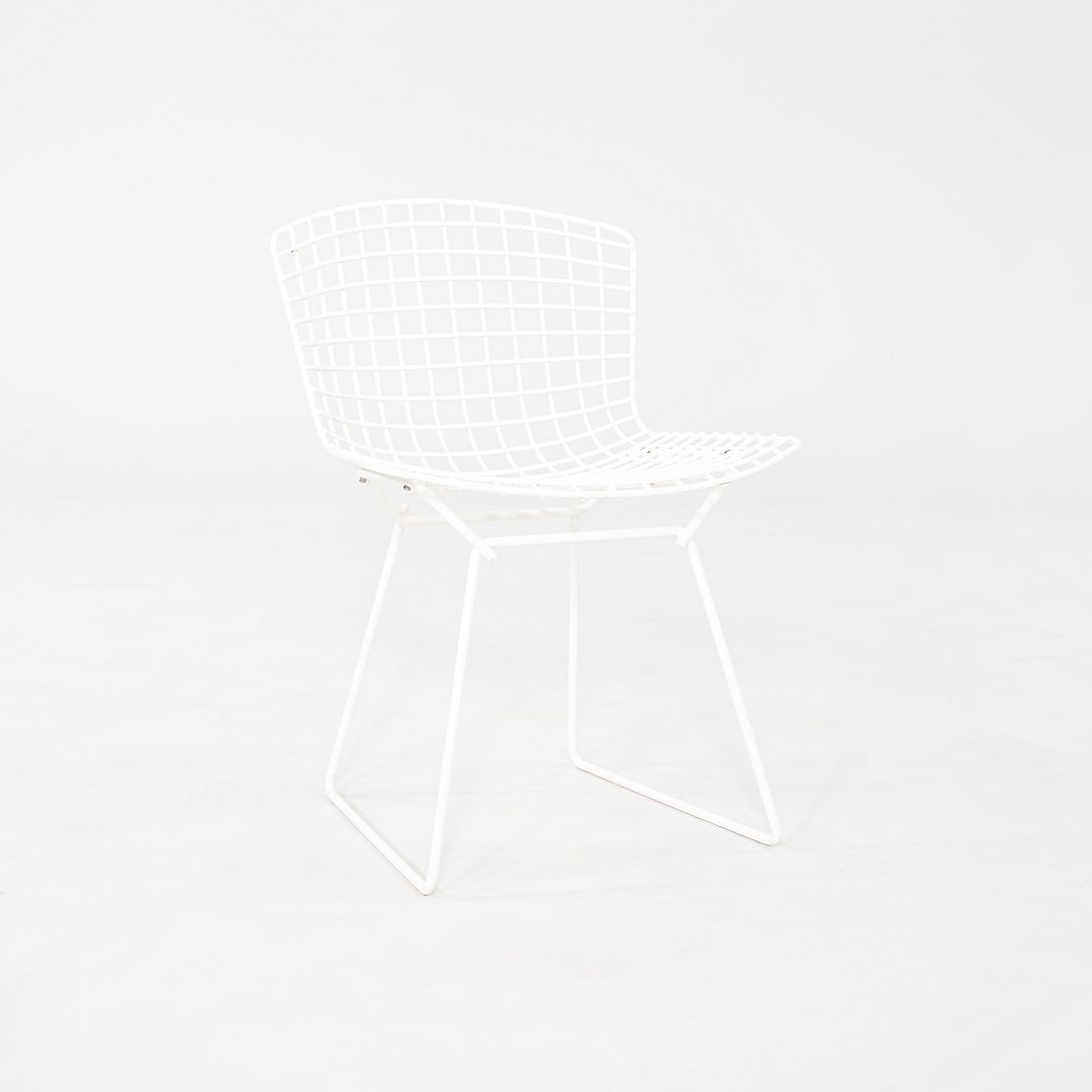 1990s Harry Bertoia for Knoll Wire Dining / Side Chair White Powdercoated Steel