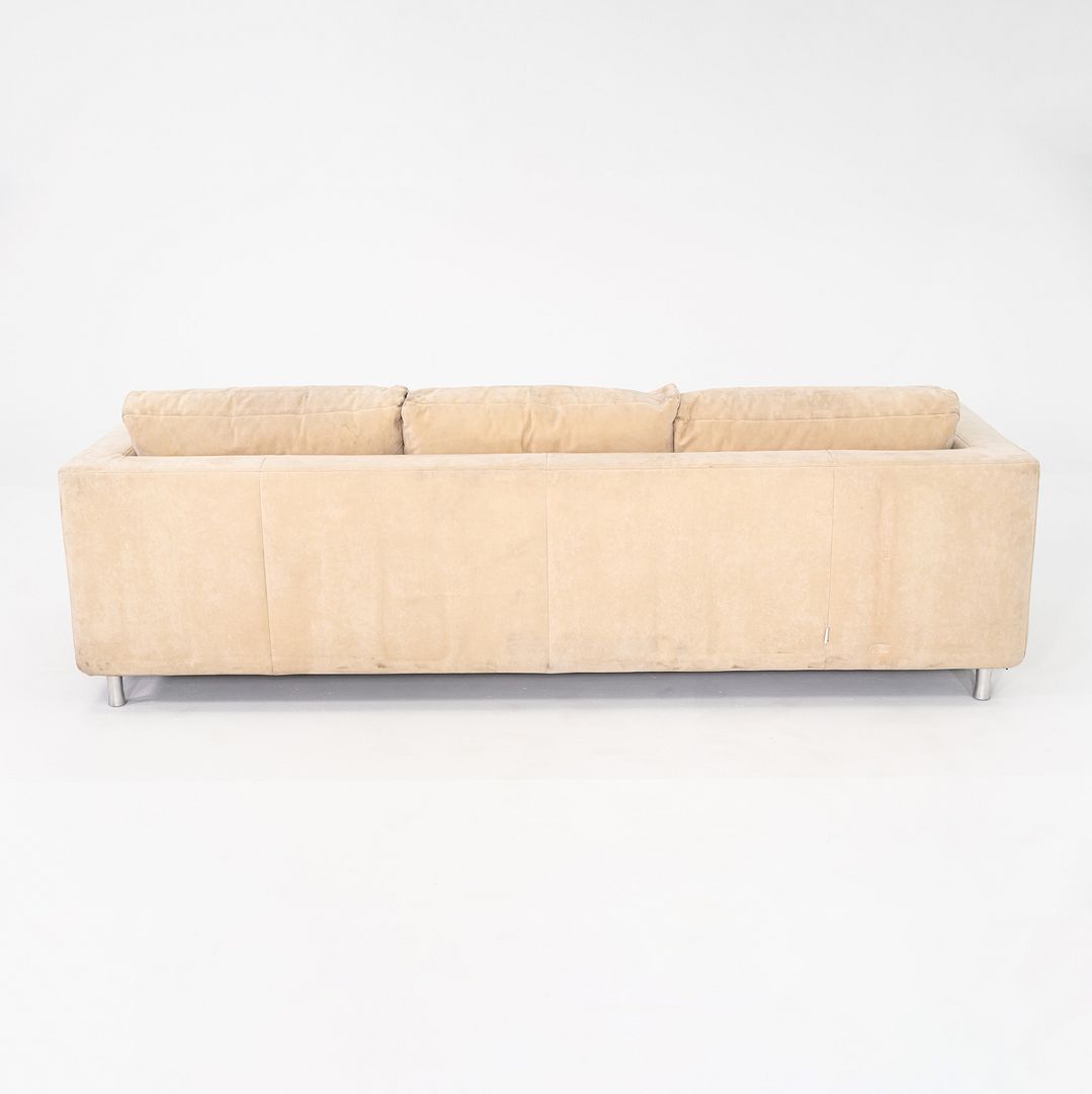 1990s Ligne Roset Tufted Three Seat Lenny Sofa Upholstered in Beige Fabric