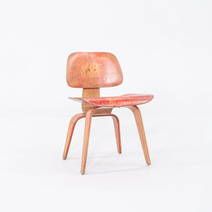 C. 1953 Herman Miller Eames DCW Dining Chair in Molded Plywood w/ Red Dye Finish