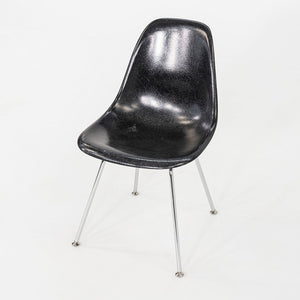2019 Set of Six Eames Modernica Fiberglass DSX Dining Side Chairs in Black