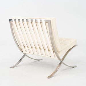 1970s Pair of Mies van der Rohe Knoll Barcelona Chairs with Stainless Frames