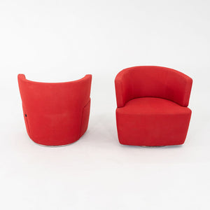2010 EOOS for Coalesse / Walter Knoll Joel Swivel Lounge Chair in Red 1x Avail
