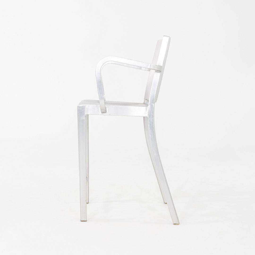 2010s Pair of Philippe Starck for Emeco Hudson Counter Stool in Brushed Aluminum