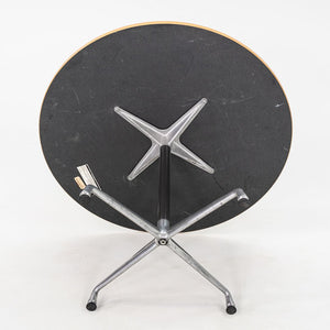 1999 Herman Miller Eames Aluminum Group Cafe / Dining Table with Wood Top 42"