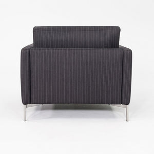 2008 Piero Lissoni for Knoll Divina Lounge Chair with Black Pinstripe Fabric