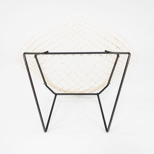 1960s Harry Bertoia Knoll Diamond Lounge Chair Black/White Powder Coated Steel