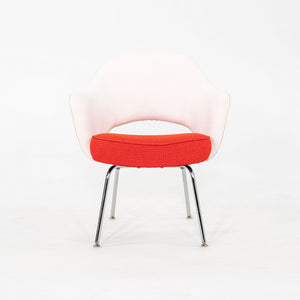 2010s Set of 4 Eero Saarinen for Knoll Executive Arm Chairs in Two-Toned Fabric w/ Cato