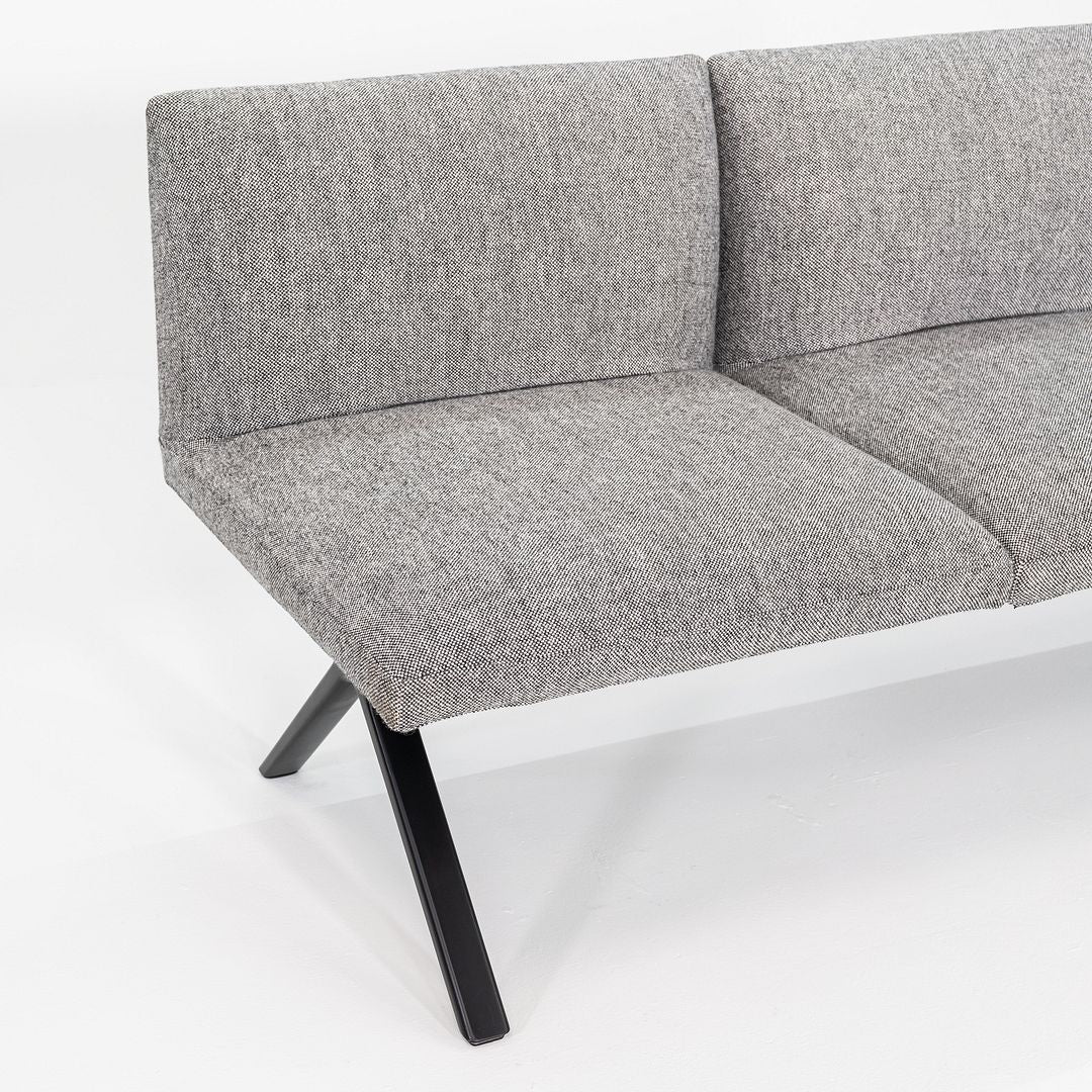 2020s Ichiro Iwasaki for Arper Three Seat Kiik Bench with Back in Grey Fabric