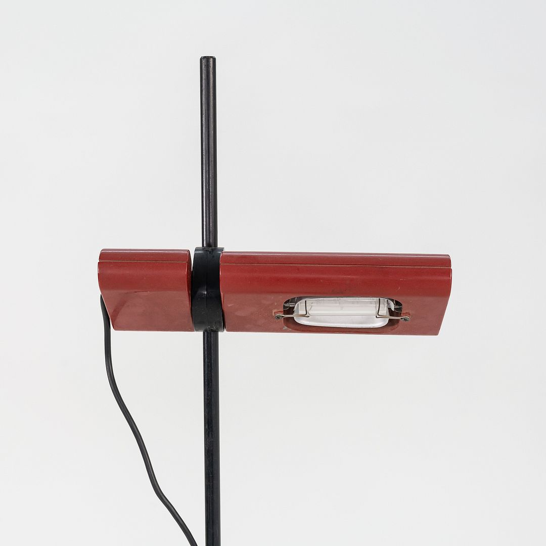 1980s Ernesto Gismondi Aton Terra Red Floor Lamp for Artemide Italy in Steel