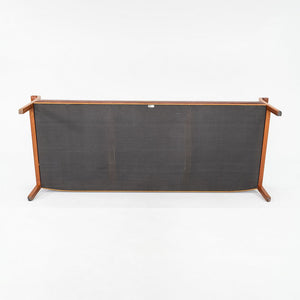 1960s Knut Saeter for Vatne Mobler Three Seat Sofa in Brown Leather and Teak