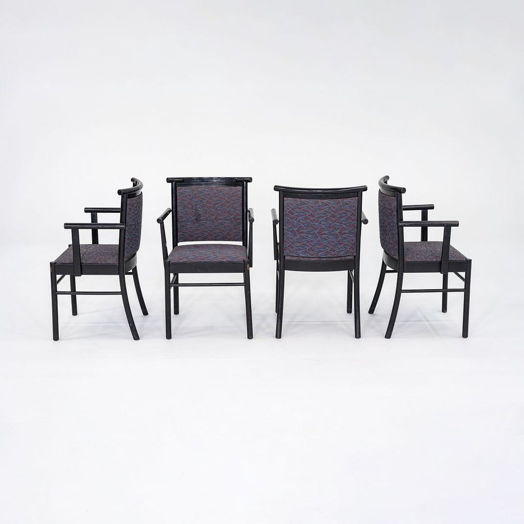 1980s Set of Four Werther Toffoloni for Cassina/Atelier International Arm Chairs
