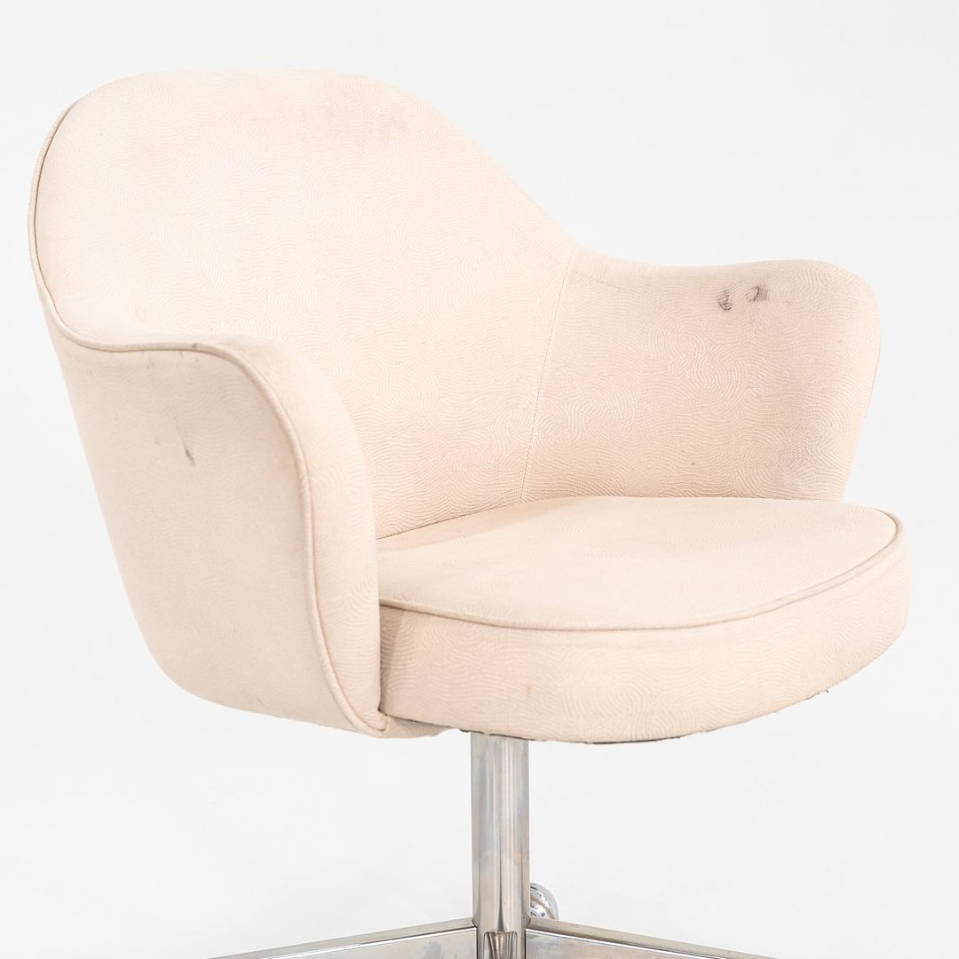 1960s Eero Saarinen for Knoll Full-Back Executive Arm Chair in White, Model 68