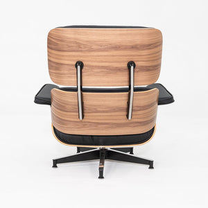 2025 Herman Miller  Tall Eames Lounge Chair & Ottoman in Black Leather & Walnut