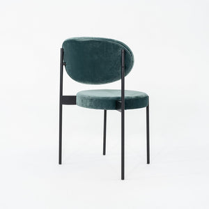 2024 Verner Panton for Verpan 430 Chair in Teal Velvet Upholstery w/ Black Frame