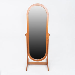1960s Freestanding Danish Teak Mirror Petersen & Hansen for Viby J Mobelfabrik