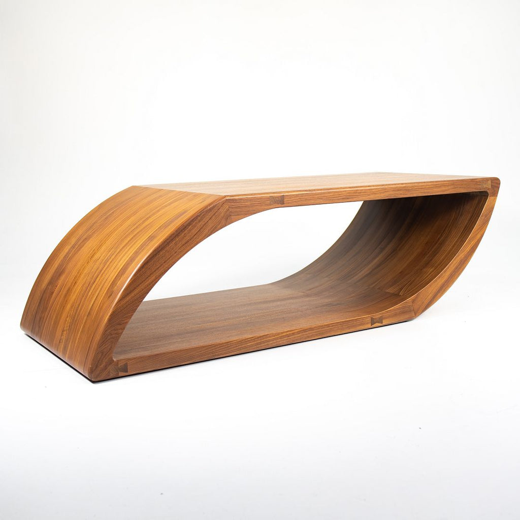 SOLD 2020 Walnut Eye Table In the Style of Mauro Mori