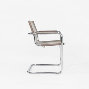 1970s Mart Stam for Matteo Grassi MG6 Arm Chair in Chrome with Grey Leather